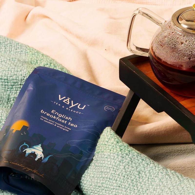 Vayu Tea English Breakfast Tea (100% Assam) Loose Leaf Pouch
