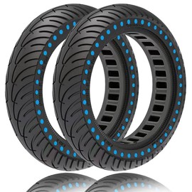 GYL 50/75-6.1 Scooter Tire: 8.5x2 Inch Solid Tires Replacement for Gotrax GXL V2 Apex XL XR Hiboy S2 MAX Xiaomi M365 Pro 2 Electric Scooter, 8 1/2X2 Rubber Front Rear Wheels Blue 2 Pcs