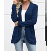 Navy Blue Cardigan for Women Light Weight Wrap Open Front
