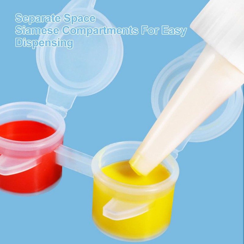 60 Pieces Empty Paint Cups with Lid, Mini Paint Pot