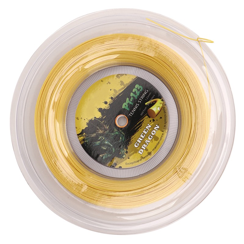 1.25mm Tennis Racket String Double Ribbed Pattern Beat Resistant Polyester