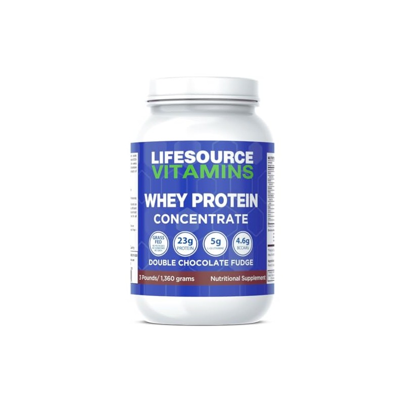 LifeSource Vitamins 3lb Grass Fed Whey Protein Concentrate - Chocolate