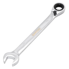 DAKCOS Fixed Head Reversible Ratchet Spanner 13mm Ratcheting Combination Wrench Chrome Vanadium Steel