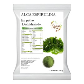 Alga Espirulina En Polvo Primera Calidad Sango 500 Gramos                                                                                             