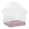 Fallen Fruits Ltd ACRYLIC WINDOW FEEDER HOUSE Bird, Clear