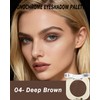 Single Nude Eyeshadow Palette Matte Dark Brown,Smooth Velvet Pressed Powder