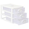 Mini 3 Tier Storage Unit with Drawers. Tabletop Storage Tower.