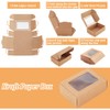 BENECREAT 30 Pack 3.3x2.3x1inch Rectangle Brown Kraft Paper Boxes with