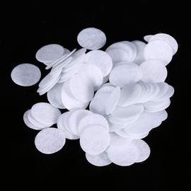 Haofy Filter Cottons,100 pcs Microdermabrasion Cotton Filters Round Filtering Pads Eco-Friendly Facial Cleaning Filters for Blackhead Eliminating Beauty(Diameter 10mm), White