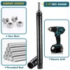 Blulu 7/16(12mm) power Nut Driver 7.8 Inch Long, Nut Runner