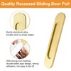 MOROBOR Self-Stick Oval Sliding Door Pulls, 4pcs Brushed Gold Aluminum