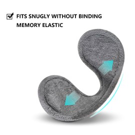 Ear Muffs Winter Warm Ear Muffs Plush Soft Earmuffs Winter EarMuffs Fleece Ear Warmer Headband for Mens Womens Ear Warmer for Cycling, Skiing, Running (Grey)