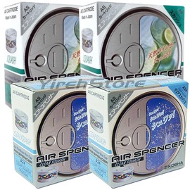 AS Air Spencer Cartridge 2x Squash (#A9) and 2x Clear Squash (#A24) scent, Heavy Duty, Last Long, JDM Eikosha Japan Car Air Freshener