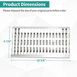 Meyafiny 18 5/8" Stainless Steel Grill Heat Plates Shield Flame Tamer Ceramic Rods for DCS Gas Grill Replacement Parts for 27DBR, 27DBQR, 27FSBQ, 36EBQAR, 48DBQ, BGA27-BQ, BGB36-BQARL, BGA48-BQARL