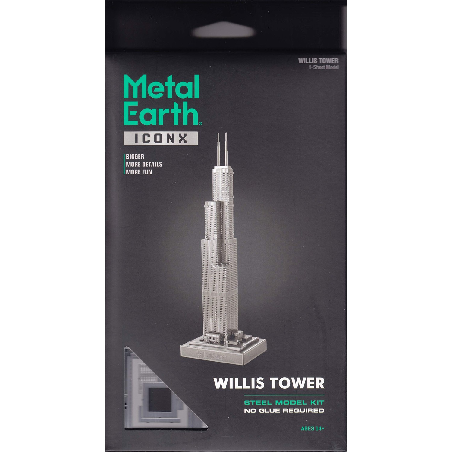 Fascinations Metal Earth Premium Series Willis Tower 3D Metal Model Kit ...
