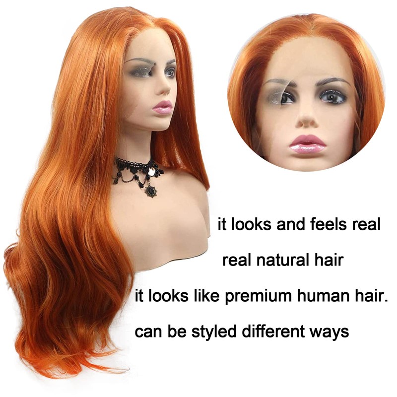 Ginger Orange Wig Honey Orange Lace Front Wig for Women