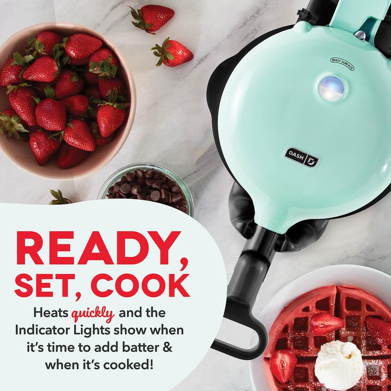 DASH Flip Belgian Waffle Maker – 1” Thick Waffle Mold,