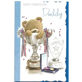 Fathers Day Card for Daddy 17 x 27 Cm Large Card Happy Father's Day Daddy The Best