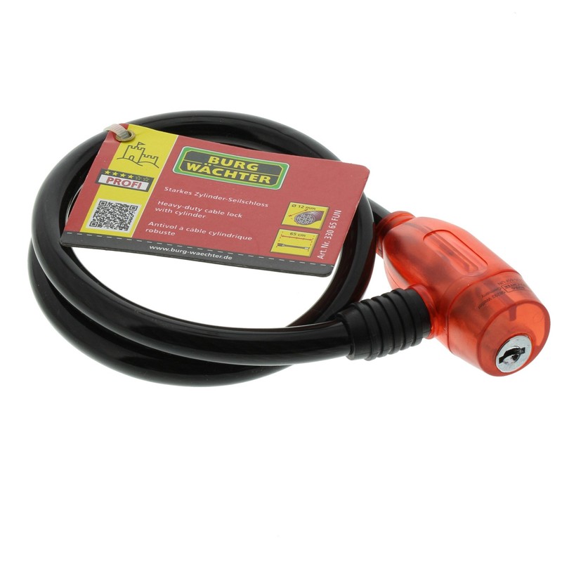 BURG-WÄCHTER 12mm Secure Bike Lock Cable - 65MM