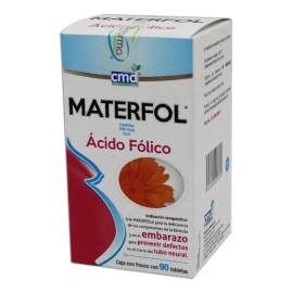 Materfol Ácido Fólico Frasco Tabletas Cmd Sabor