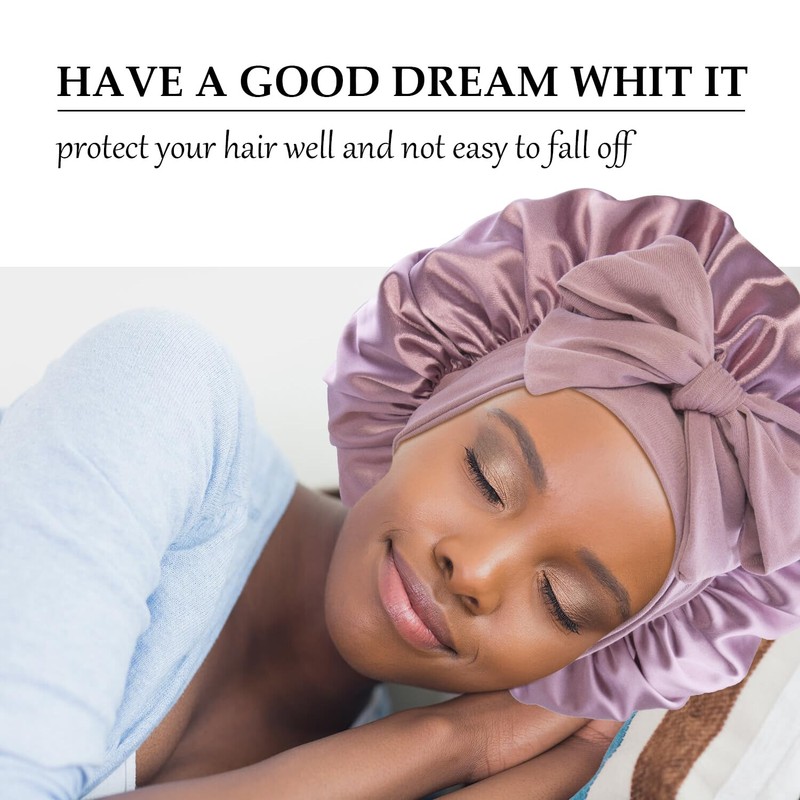 GiLi Satin Bonnet Silk Bonnet Hair Bonnet for Sleeping Large