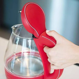 OVENTE Illuminated Electric Kettle with Filter Fast Heating Auto-Shut Off Red 6.5-Cup