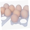 TEHAUX 4pcs Plastic Egg Holder for Refrigerator Stackable Egg Storage
