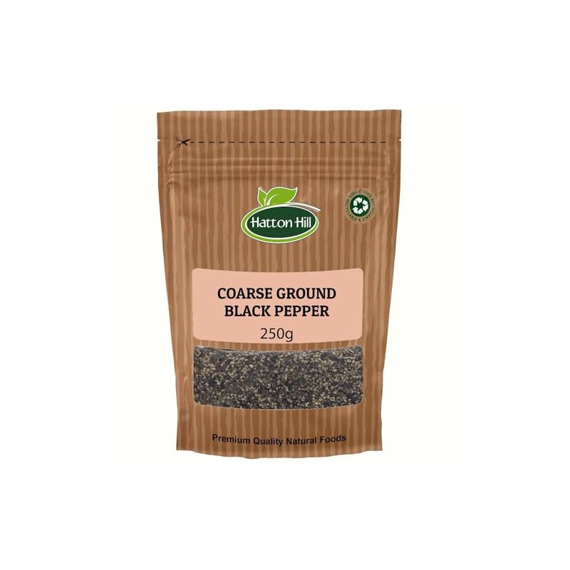 Cracked Black Pepper (Coarse Ground) 250g by Hatton Hill