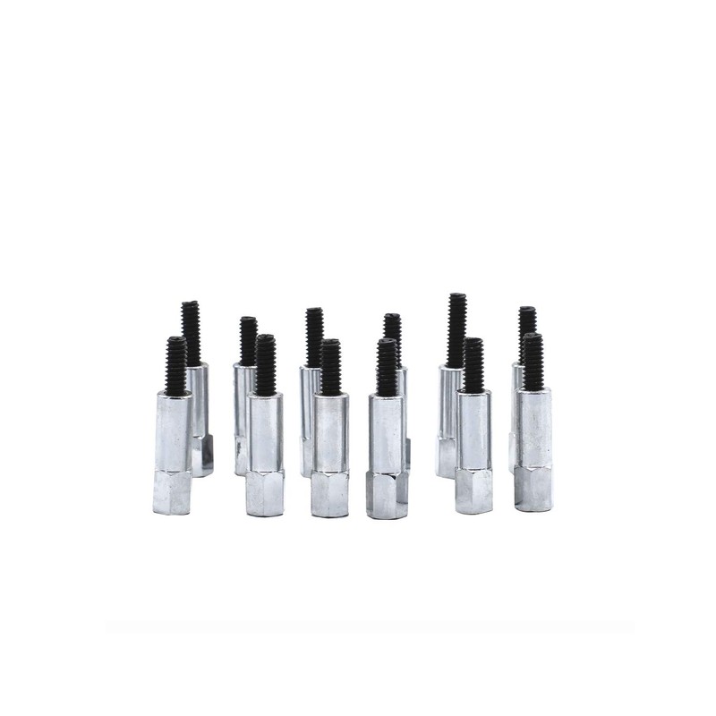 TAKPART 12Pcs Valve Cover Bolt Set Chrome Stud Kit Compatible