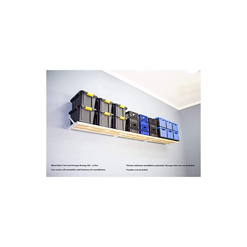 RhinoMini Universal Garage Storage Kit - 12 feet
