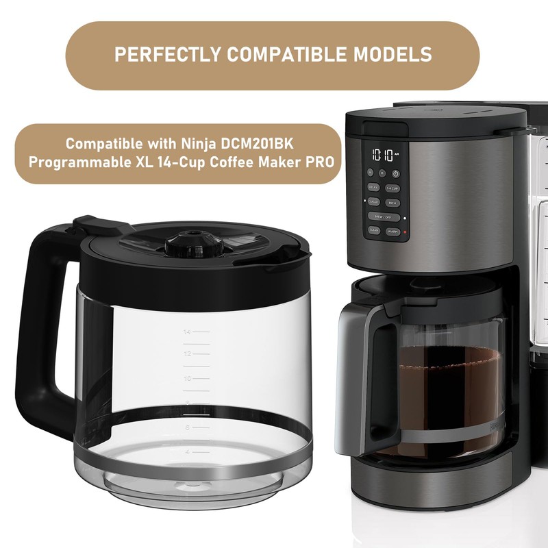 14-Cup DCM201 Coffee Maker Carafe Coffee Pot Replacement Compatible with