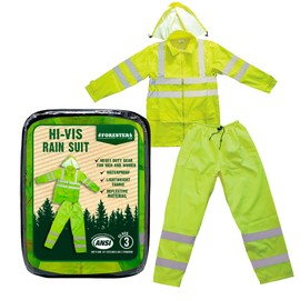 FORESTER Class 3 Hi Vis Green Rain Suit (4X Large), Green, 4X Large