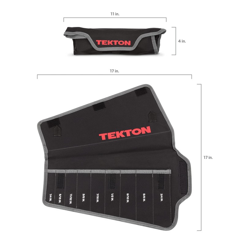 TEKTON 9-Tool Combination Wrench Pouch (1/4-3/4 in.) | ORG27309