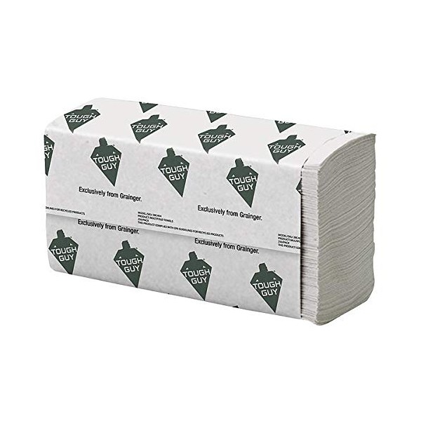 Tough Guy White Paper Towels Multifold, 16 Pack, 250 Sheets/ Pack