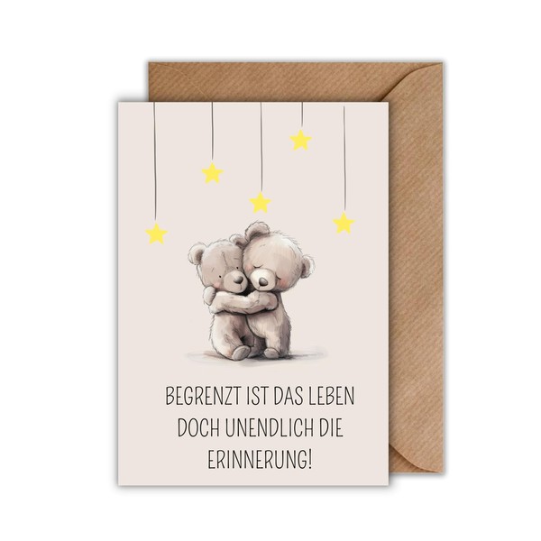 WBdesignz Beautiful Star Child Card with Envelope - Delicate Memory