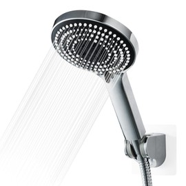 OFFO Shower Head and Hose Set, 6 Modes Handheld Shower Head Large Powerful Boosting Handheld Showerhead for Low Water Pressure ShowerHead,Chrome