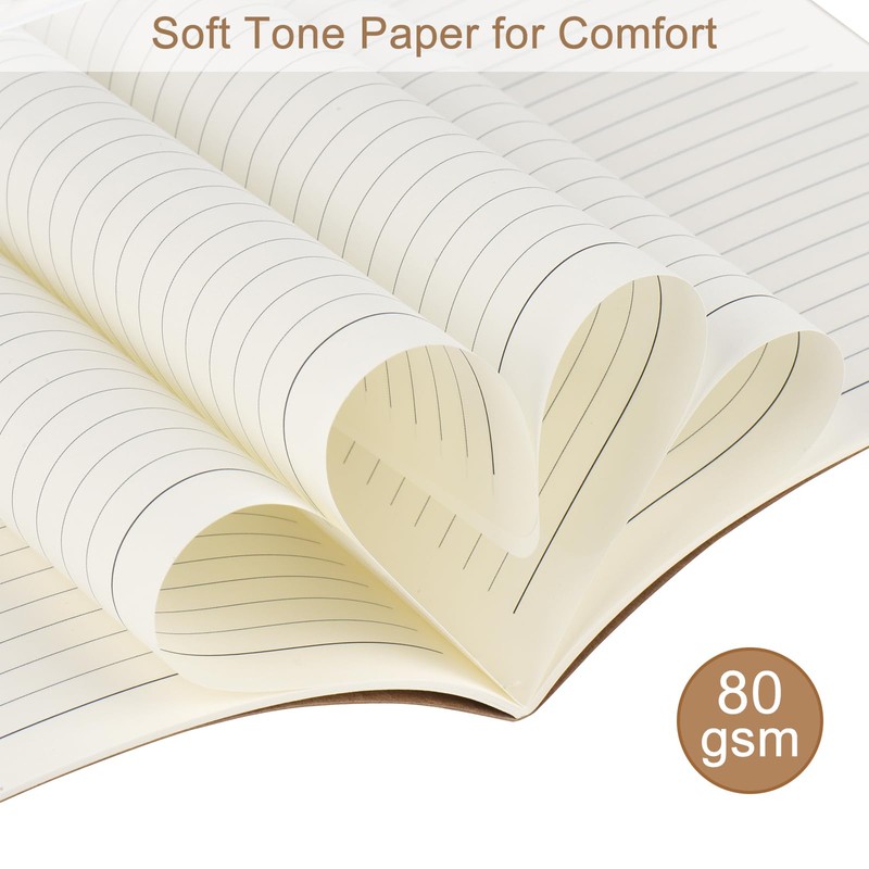 ZCZN 100 Pack A5 Kraft Notebooks Bulk, 8.15x5.5 Inches Lined
