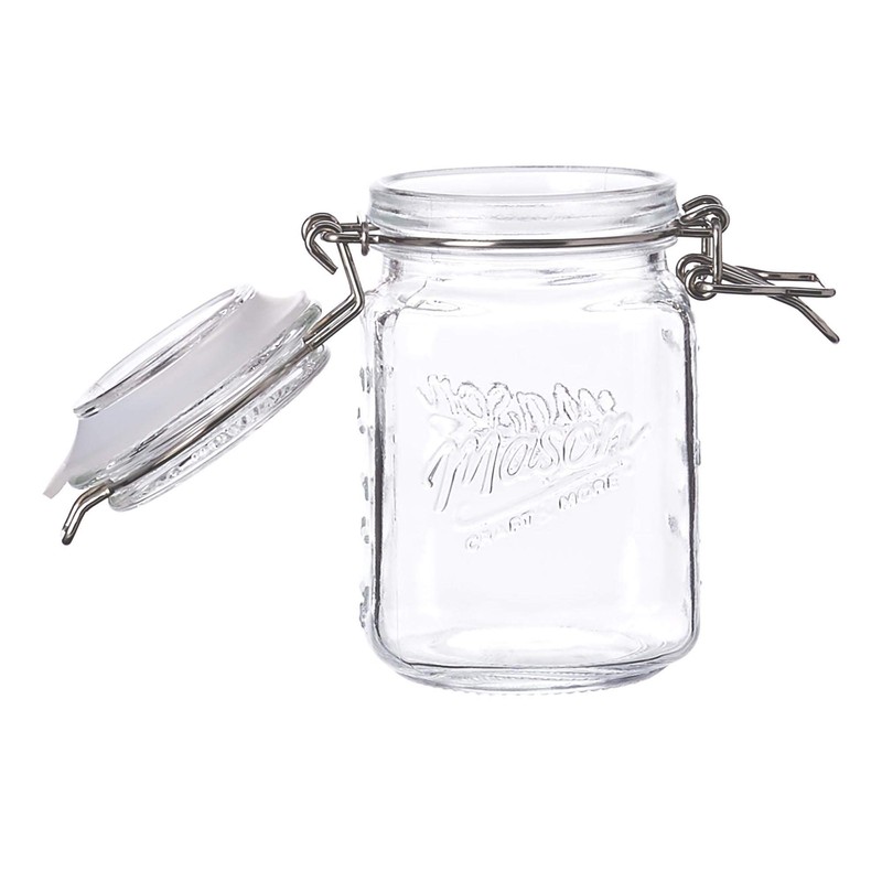Mason Craft & More Glass Clamp Jars, 12OZ Mini 4