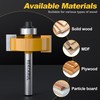 REKCKRUL 1/4 Shank Rabbet Router Bit with 6 Bearings Set