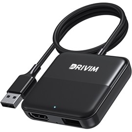 DRIVIM Car TV Mate Max HDMI Multimedia Adapter, 2025 Model, Connects to TV Sticks, Screen Casters, DVDs, etc. with HDMI Output, Wireless CarPlay+ Wireless Android Auto Function, Compatible with
