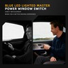 JAVOUKA Blue LED Lighted Master Power Window Switch, for Toyota