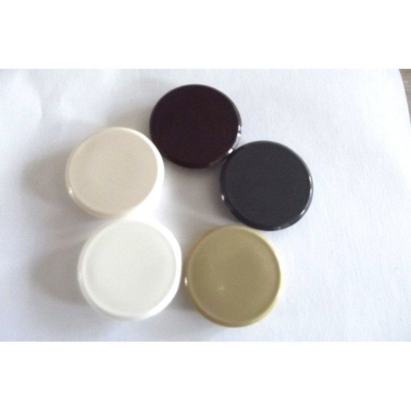 12 Dark Grey 35MM Blind Hinge Hole Blank Screw Covers