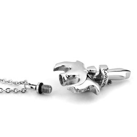 YQSLIN Cross Cremation Jewelry Urn Necklace for Ashes in Loving Memory Aunt Angel Wings Memorial Keepsake Locket Pendant, YQ-NY-URN-017-AUNT