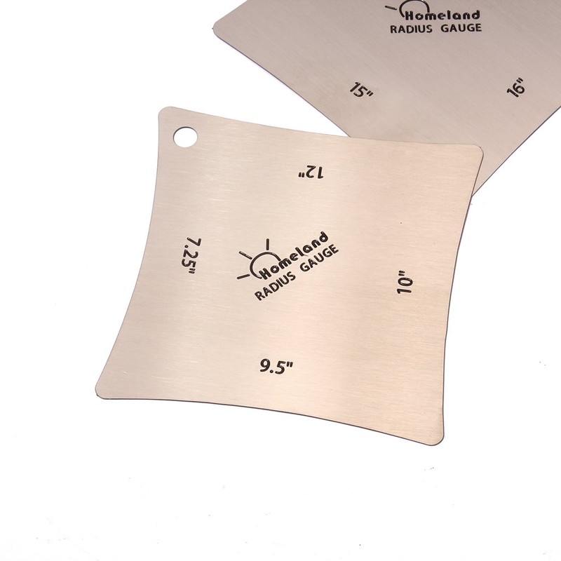Alnicov Stainless Steel Guitar Fingerboard Fretboard Saddle Nut Radius Gauges