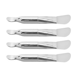 Juego de Brochas para Mascarilla Facial, Brocha para Mascarilla Facial de Doble Extremo 4 de Silicona para Maquillaje