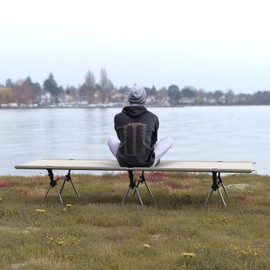 Vastlally Camping Cot with Leg Extenders,Lightweight Portable Bed for Camping, Hiking, Travel, Beach, Home, Office Nap, Supports 330lbs, Easy Storage, Durable Design, Khaki