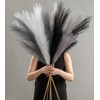 8 Pcs 45" Pampas Grass Tall Faux Dried Decor, Fluffy