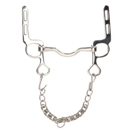 Horse Mouth Bit Stainless Steel Rustproof Easy to Control Horse Bit Roller with Hook and Chain for Horse Farm