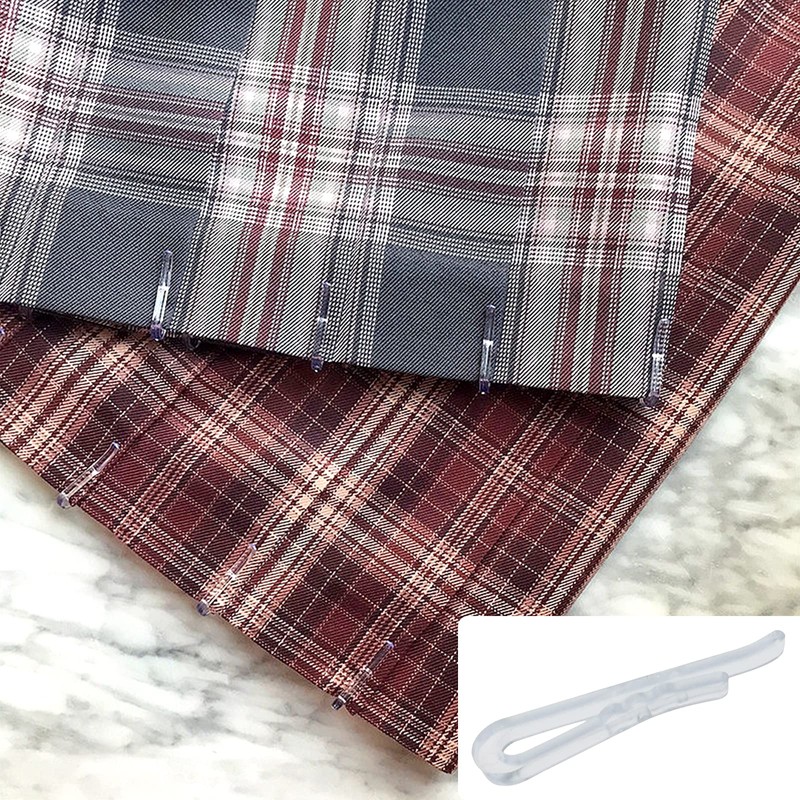 200 Pcs Plastic Alligator Clips Garment Clips with Teeth Clear