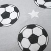 Catherine Lansfield Brushed Cotton Football Stars Junior Fitted Sheet Grey
